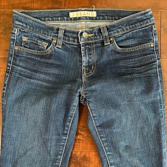 ANTHROPOLOGIE J Brand Denim Low Rise Skinny 912 Ink Wash Jeans Size 26 - Picture 3 of 9